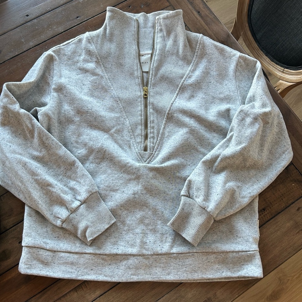 Varley Clearwood Half Zip Fleece Pullover Sweatshirt Gray XS
